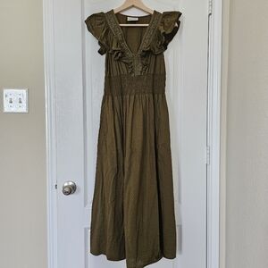 • donated • flutter sleeve embroidered dress